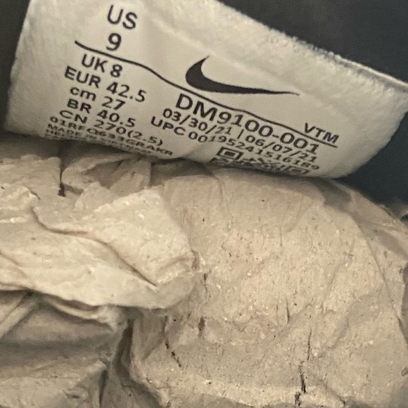 NIB WAFFLE ONE 'GRIND' DM9100 001 Black Volt Hazel Rush Men’s Size 9 - Picture 5 of 5